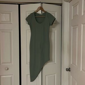 Asymmetrical Green Dress